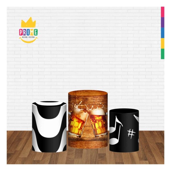 Trio Capa Cilindro Samba 3D Em Tecido Com Elástico - Image 2