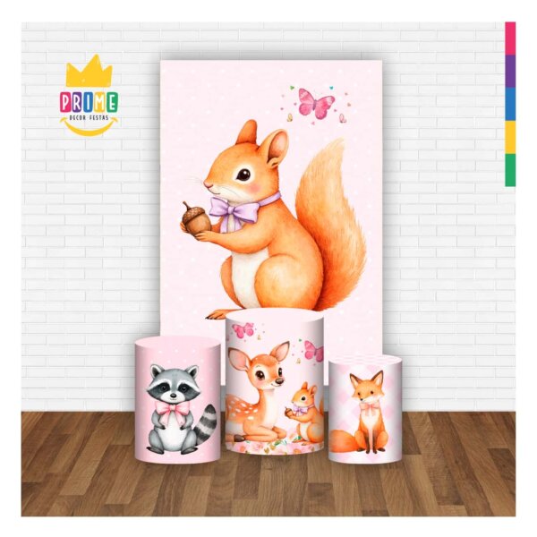 Kit Casado Bosque 3d Trio Capa Cilindro + Retangular Tecido - Image 2