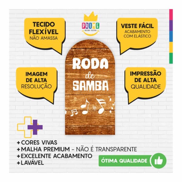 Painel De Festa Romano Decorativo Samba - Image 3