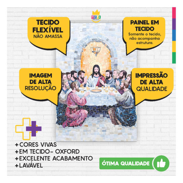 Painel Jesus Crucificado Para Quadro Somente Tecido 1,00m x 1,50m - Image 3