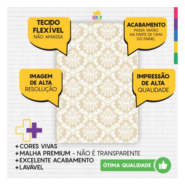Painel de Festa Retangular Ursinho Príncipe Casadinho 3D 1,50m x 2,20 - Image 3