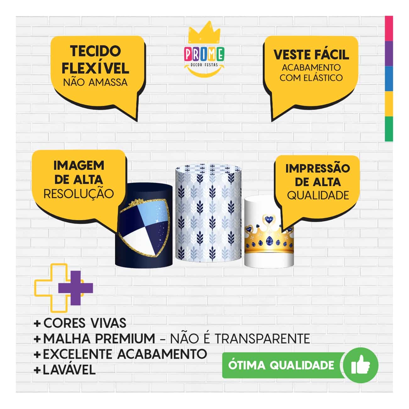 Trio Capa Cilindro Ursinho 3D Em Tecido Com Elástico - Imagem 3