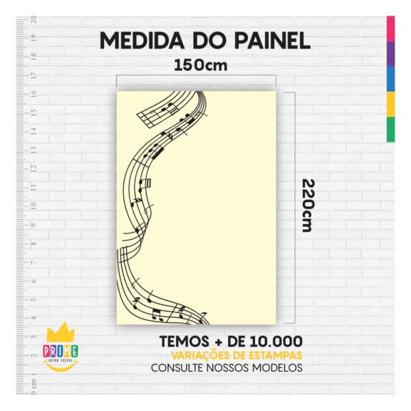 Painel de Festa Retangular Samba Casadinho 3D 1,50m x 2,20 - Image 4