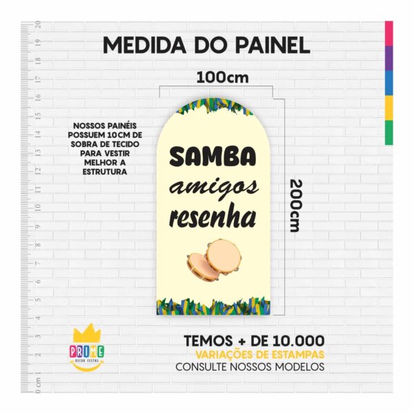 Painel De Festa Romano Decorativo Samba - Image 4