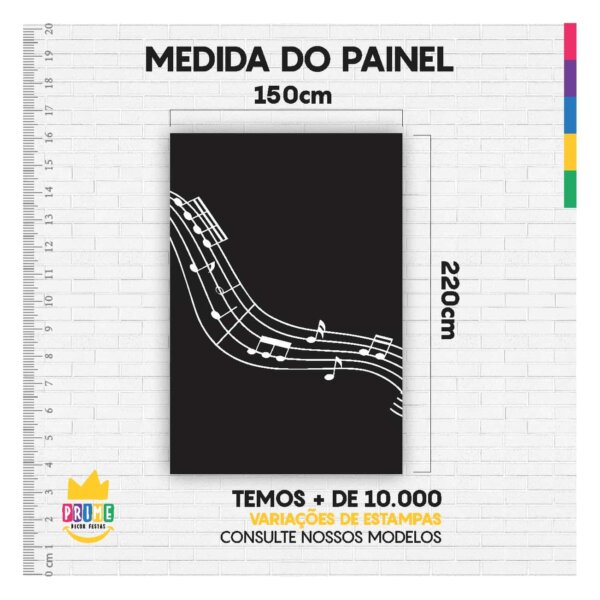 Painel de Festa Retangular Samba Casadinho 3D 1,50m x 2,20 - Image 4