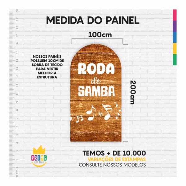 Painel De Festa Romano Decorativo Samba - Image 4