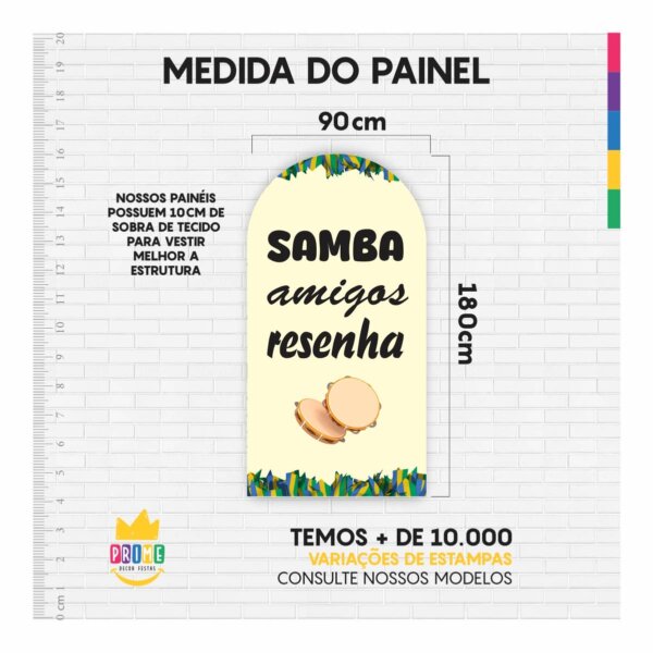 Painel De Festa Romano Decorativo Samba - Image 5