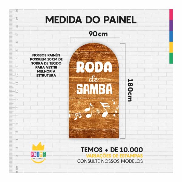 Painel De Festa Romano Decorativo Samba - Image 5
