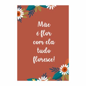 Painel de Festa Retangular Lateral Dia das Mães 2025 3D casadinho 1,50m x 2,20