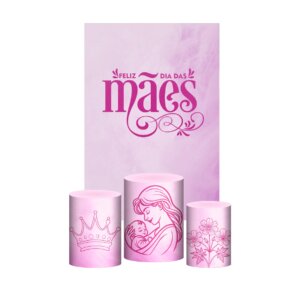 Kit Casado Dia das Mães 2025 Trio Capa Cilindro + Retangular Tecido