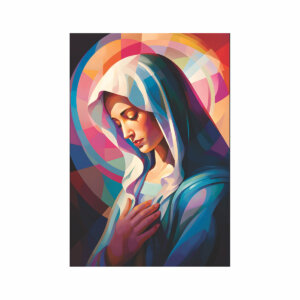 Painel Nossa Senhora Pintura Para Quadro Somente Tecido 1,00m x 1,50m