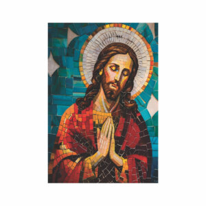 Painel Jesus Vitral  Para Quadro Somente Tecido 1,00m x 1,50m