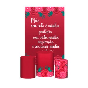 Kit Casado Dia das Mães 2025 Trio Capa Cilindro + Retangular Tecido