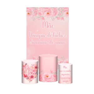 Kit Casado Dia das Mães 2025 Trio Capa Cilindro + Retangular Tecido