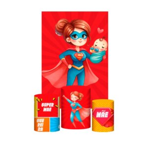 Kit Casado Dia das Mães 2025 Trio Capa Cilindro + Retangular Tecido