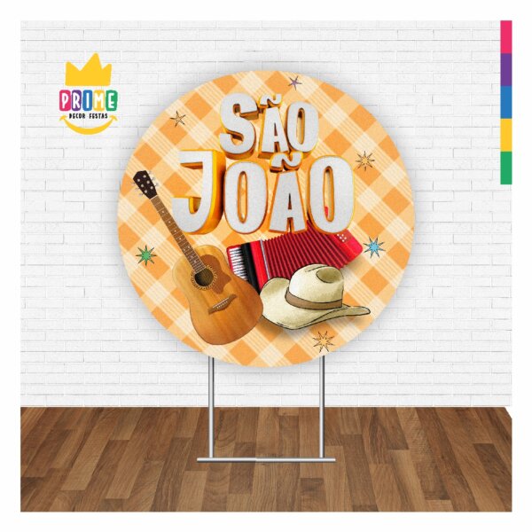 Painel Redondo 3D Festa Junina Tecido Sublimado 1,50m x 1,50m - Image 2