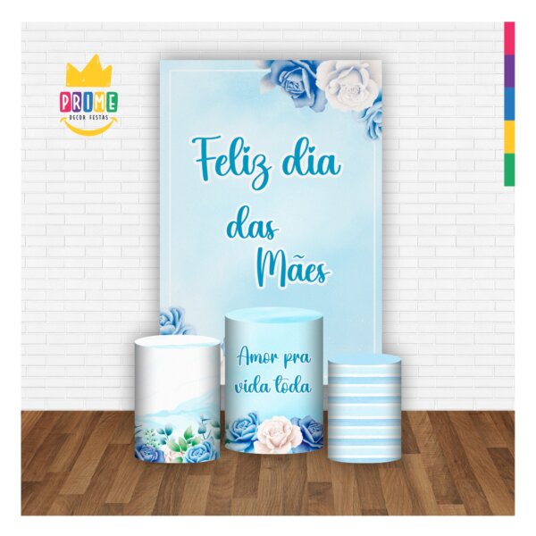 Kit Casado Dia das Mães 2025 3d Trio Capa Cilindro + Retangular Tecido - Image 2