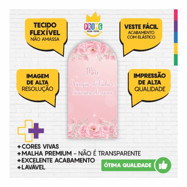 Painel De Festa Romano Decorativo Dia das Mães 2025 - Image 3