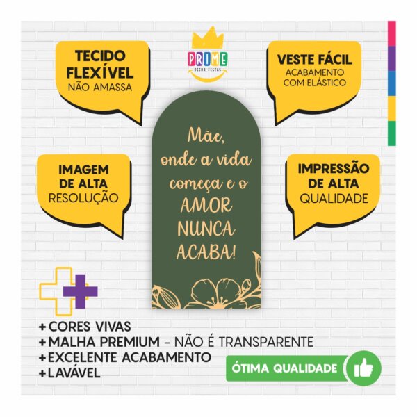 Painel De Festa Romano Decorativo Dia das Mães 2025 - Image 3