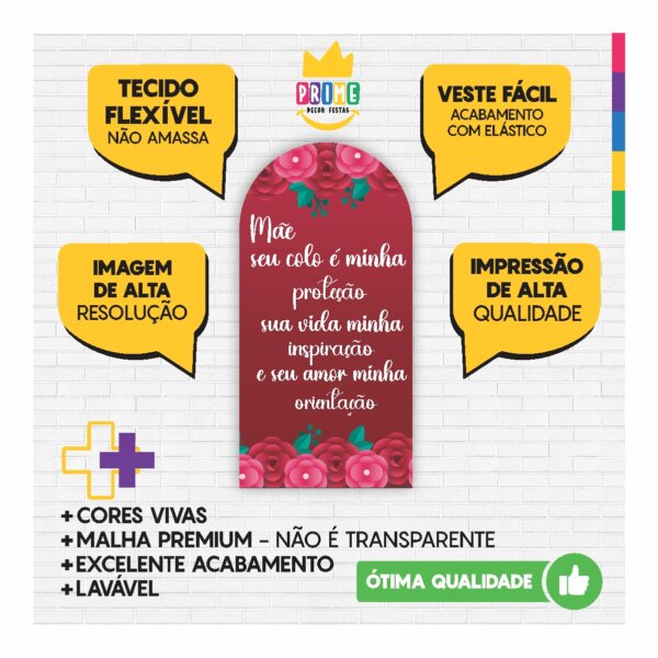 Painel De Festa Romano Decorativo Dia das Mães 2025 - Image 3