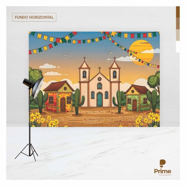 Fundo Fotográfico Festa Junina Tecido 2,20m x 1,50m FF1631 - Image 4