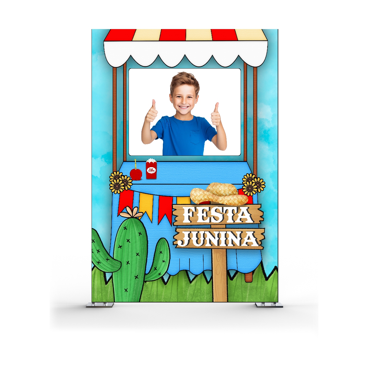 Painel de Festa Retangular Interativo 3D Festa Junina com Corte a Laser 1,50m x 2,20 - Imagem 2