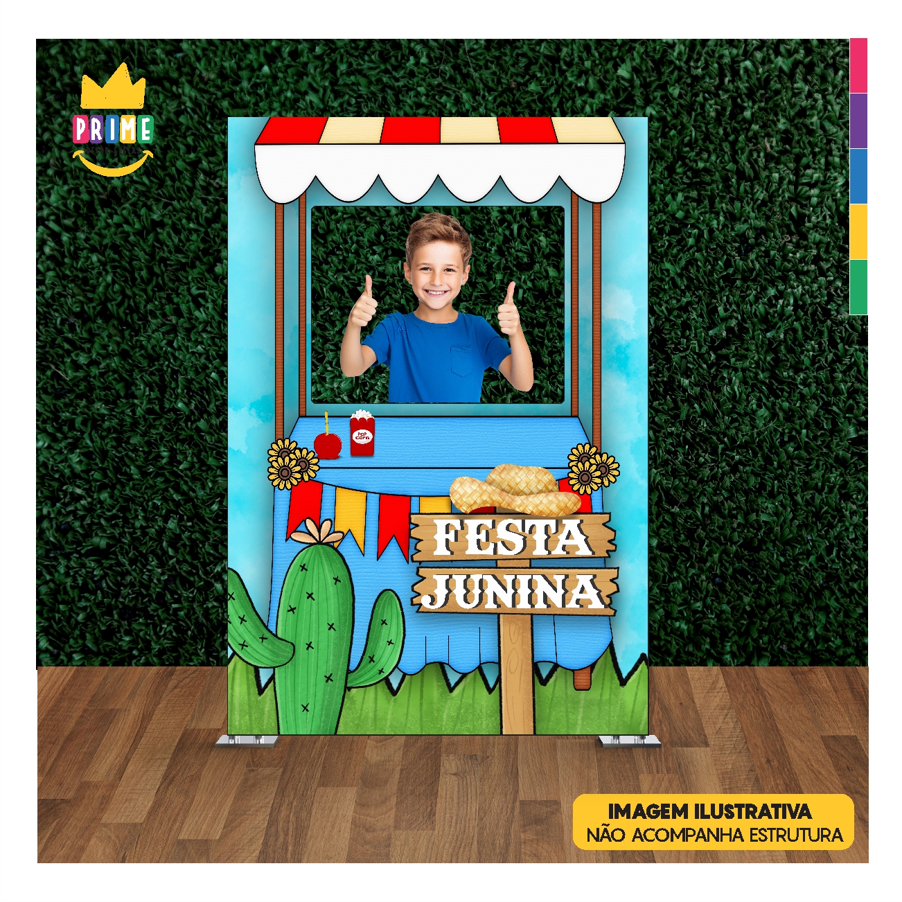 Painel de Festa Retangular Interativo 3D Festa Junina com Corte a Laser 1,50m x 2,20 - Imagem 3