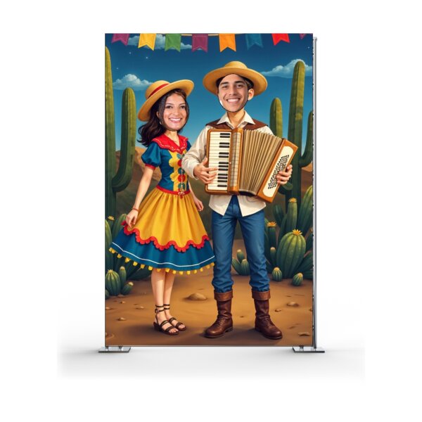 Painel Festa Junina 3d Vazado Retangular Interativo 1,5x2,2 - Image 2