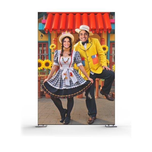 Painel Festa Junina 3d Vazado Retangular Interativo 1,5x2,2 - Image 2