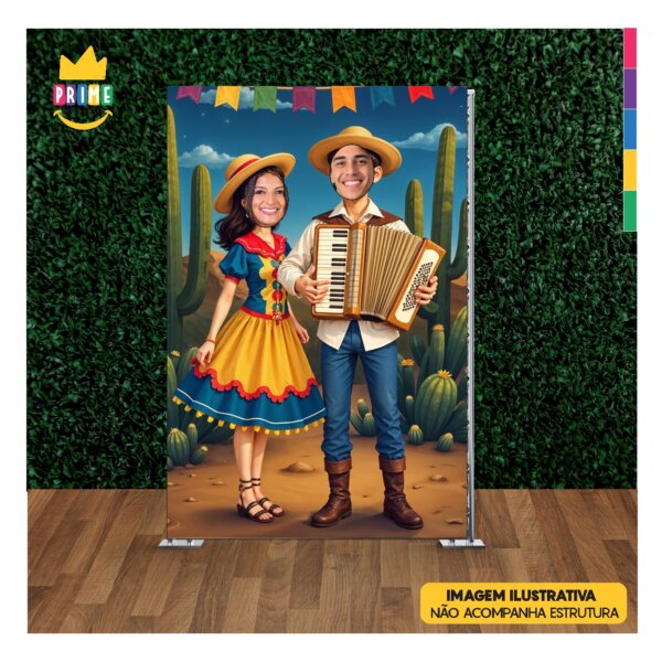 Painel Festa Junina 3d Vazado Retangular Interativo 1,5x2,2 - Image 3