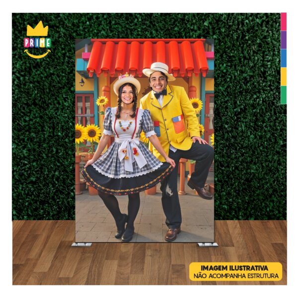 Painel Festa Junina 3d Vazado Retangular Interativo 1,5x2,2 - Image 3