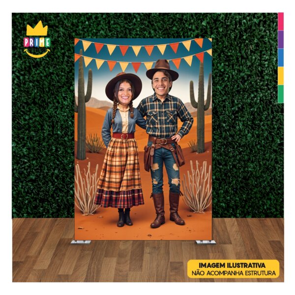 Painel Festa Junina 3d Vazado Retangular Interativo 1,5x2,2 - Image 3
