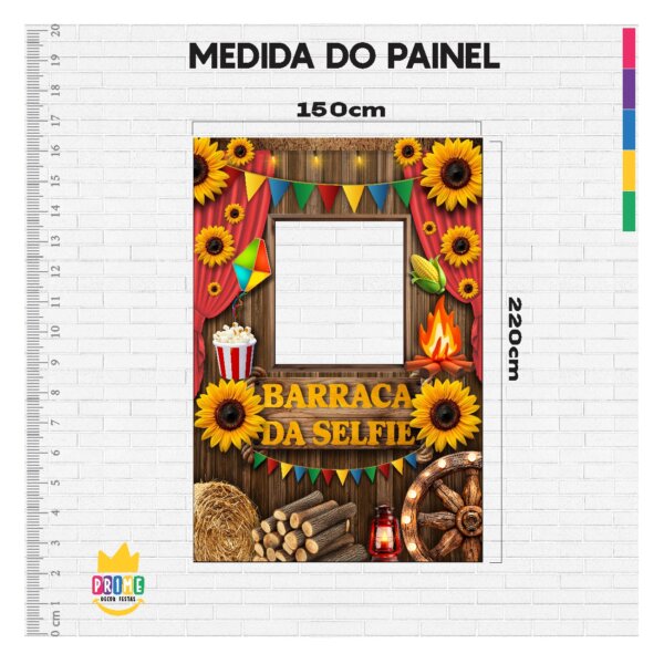Painel de Festa Retangular Interativo 3D Festa Junina Barraca Selfie com Corte a Laser 1,50m x 2,20 - Image 5