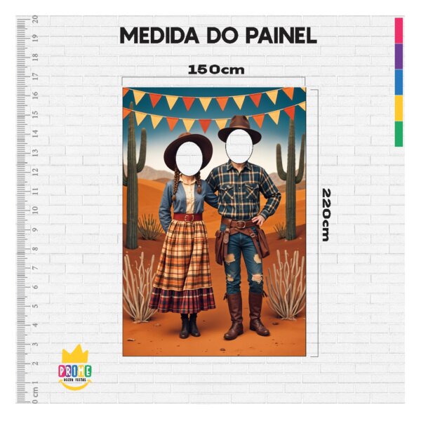 Painel Festa Junina 3d Vazado Retangular Interativo 1,5x2,2 - Image 5