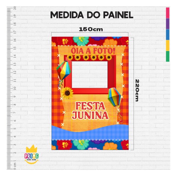 Painel de Festa Retangular Interativo 3D Festa Junina Barraca Selfie com Corte a Laser 1,50m x 2,20 - Image 5
