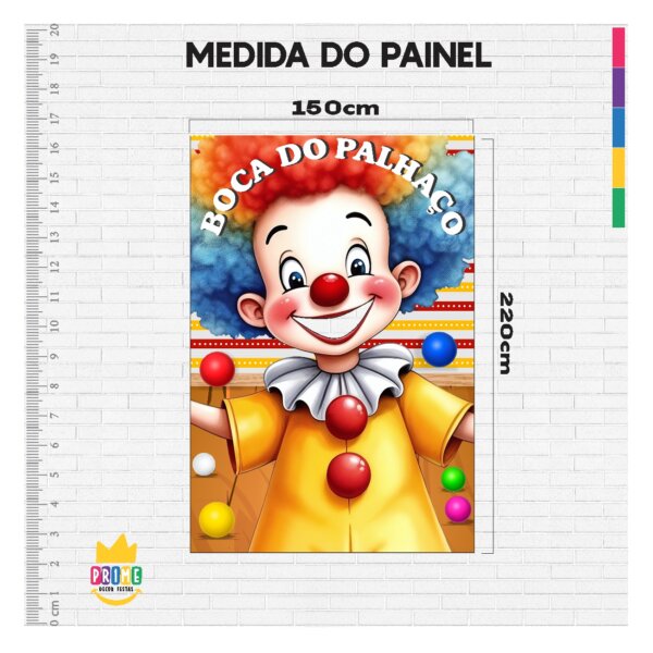 Painel Festa Junina Boca do Palhaço Vazado Tecido 1,50x2,20m - Image 5