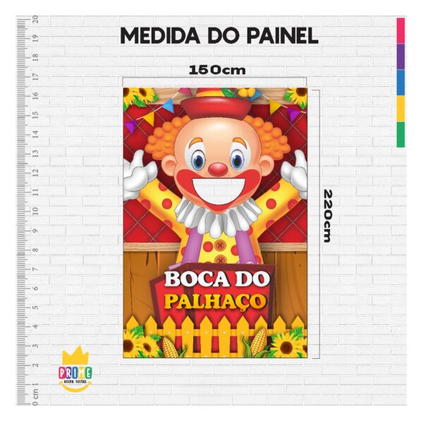 Painel Festa Junina Boca do Palhaço Vazado Tecido 1,50x2,20m - Image 5
